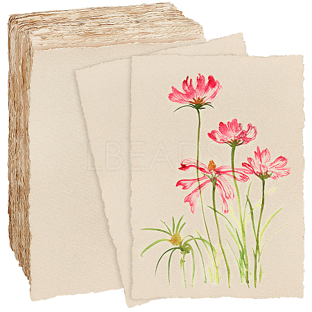 50Pcs Wood Pulp Watercolor Paper DIY-WH0671-347B-1