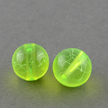 Drawbench Transparent Glass Beads Strands X-GLAD-Q012-6mm-07-1