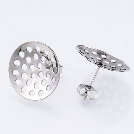 Non-Tarnish 304 Stainless Steel Stud Earring Findings STAS-Q231-03B-A-1