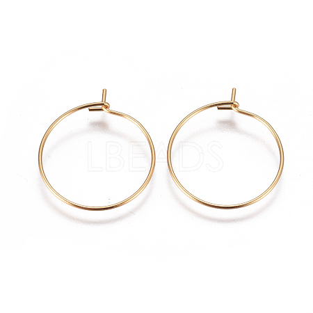 304 Stainless Steel Hoop Earrings Findings STAS-I120-60A-G-1