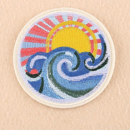 Computerized Embroidery Cloth Iron on/Sew on Patches X-DIY-F038-B08-1