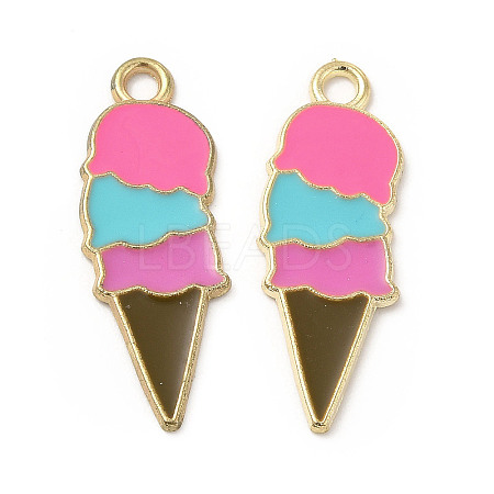 Summer Theme Alloy Enamel Pendants ENAM-B050-07G-01-1