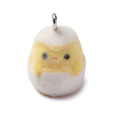 Flocky Resin Pendants FIND-S001-14A-1