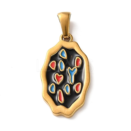 304 Stainless Steel Enamel Pendants SA-CBA2A5E-07G-1