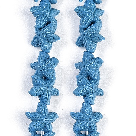 Synthetic Coral Dyed Carved Beads Strands CORA-K009-06A-07-1