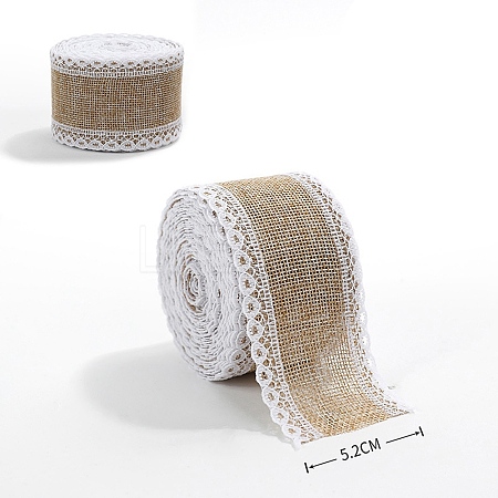 Linen Lace Edged Ribbon PW-WG37308-01-1