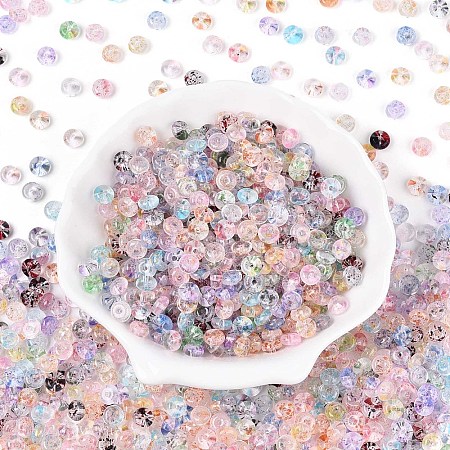 Baking Paint Transparent Glass Beads DGLA-T004-07L-1