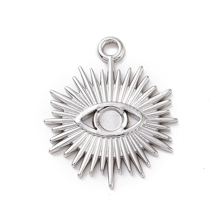 Tarnish Resistant 304 Stainless Steel Pendant Cabochon Settings STAS-G287-17P-1