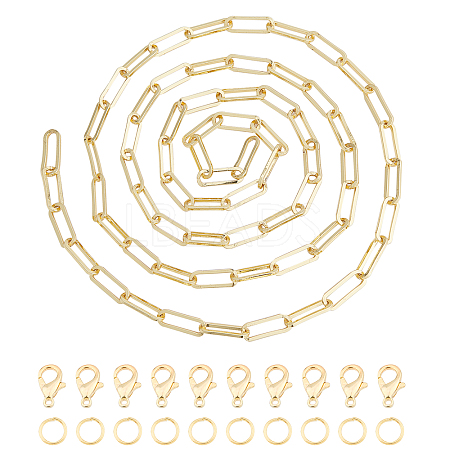 Soldered Brass Paperclip Chains CHC-CA0001-03G-1
