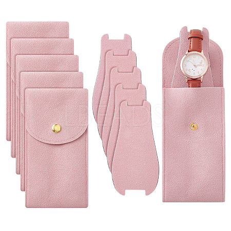 6 Sets Rectangle Velvet Single Watch Storage Bags ABAG-NB0002-09-1