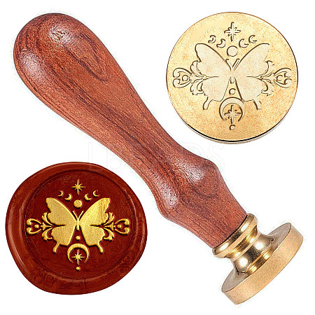 Brass Sealing Wax Stamp Head AJEW-WH0208-899-1