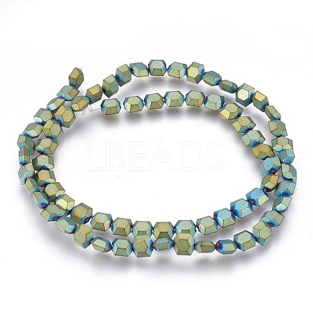Electroplated Non-magnetic Synthetic Hematite Beads Strands G-P392-I04-1