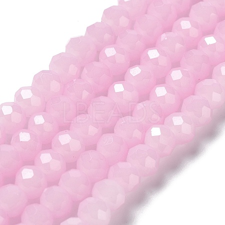 Baking Paint Imitation Jade Glass Bead Strands DGLA-A034-J6MM-A26-1