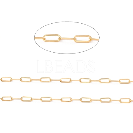 Ion Plating(IP) 304 Stainless Steel Paperclip Chains CHS-F017-02B-G-1