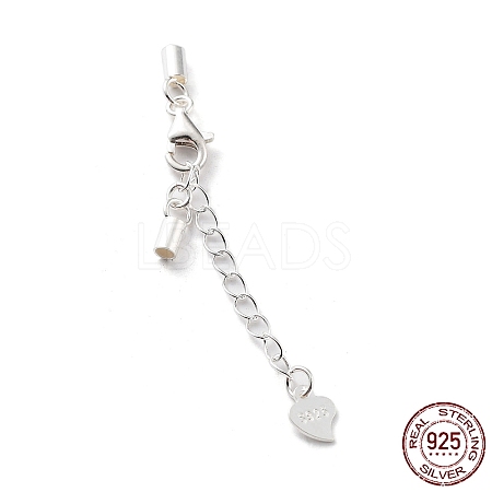 925 Sterling Silver Curb Chain Extender STER-G039-03C-S-1