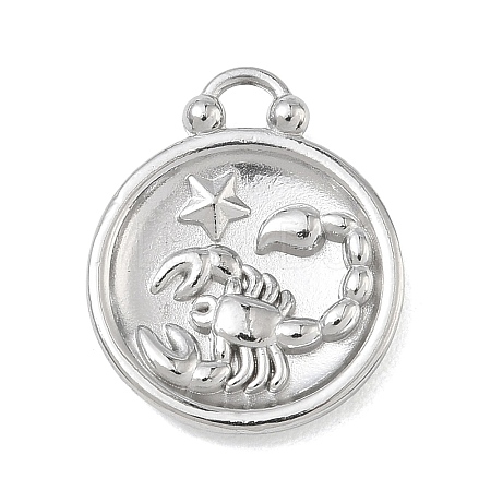 12 Constellations 304 Stainless Steel Pendants STAS-F354-01P-08-1