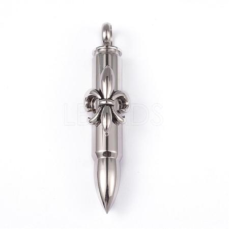 316 Surgical Stainless Steel Big Pointed Pendants STAS-K086-24AS-1