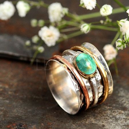 Retro Alloy Turquoise Finger Rings FS-WG5E832-04-1