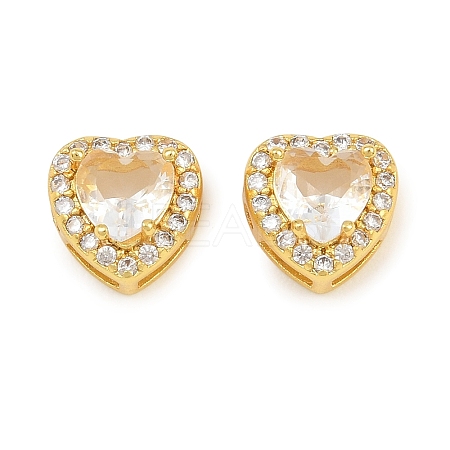 Brass Pave Cubic Zirconia Beads CU-CBA3D67-08G-05-1
