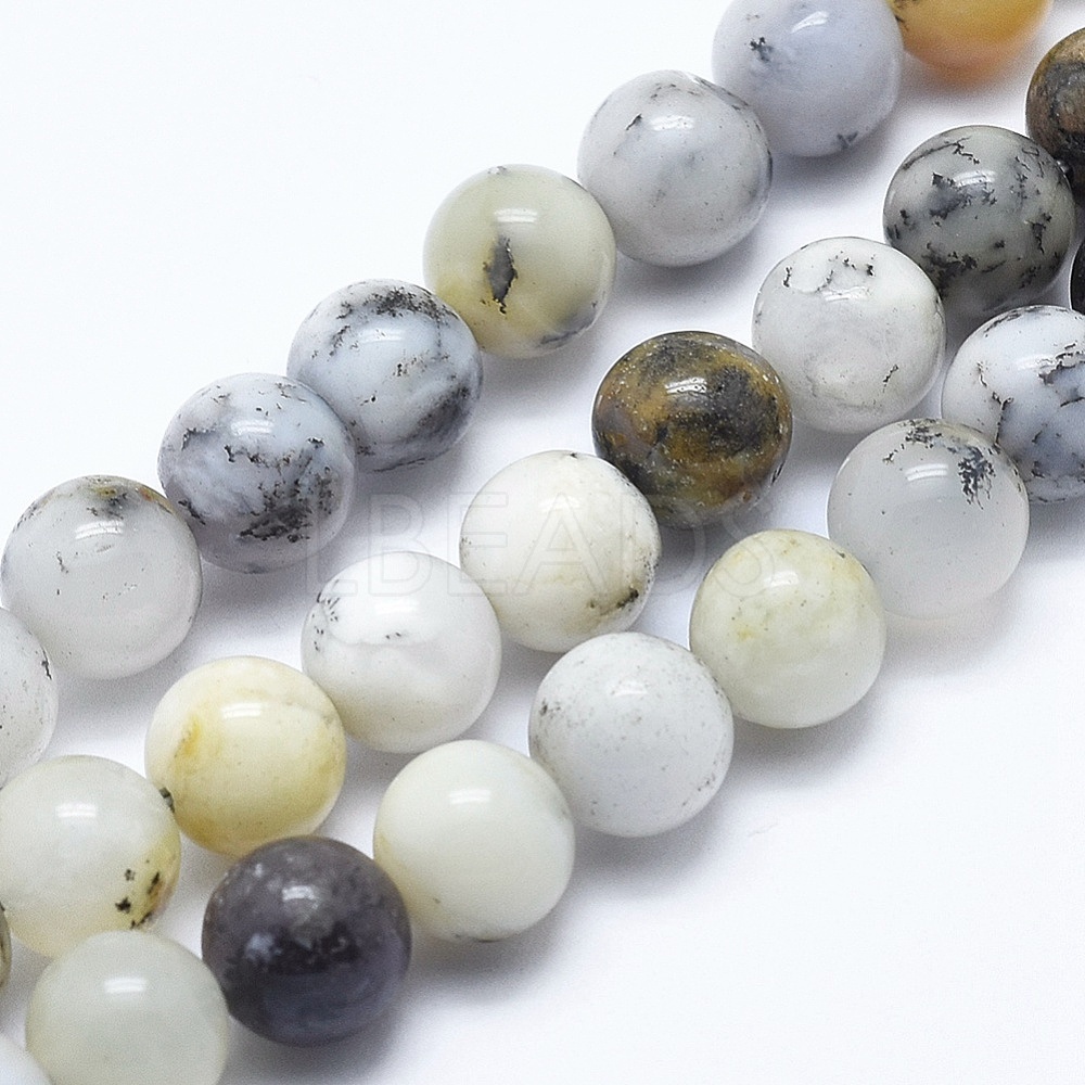 Natural White African Opal Beads Strands - Lbeads.com