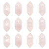 Olycraft Natural Rose Quartz Double Terminal Pointed Pendants G-OC0004-05C-1