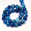 Natural Stripe Agate Beads Strands G-G581-10mm-05-2