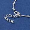 925 Sterling Silver Satellite Chain Bracelets for Women BJEW-E101-01S-06-4