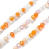 Electroplate Glass Beads Strands EGLA-YW0002-D07-3
