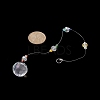 Glass Teardrop Pendant Decorations HJEW-TA00015-4