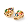 Hollow Rack Plating Brass Enamel Beads KK-L155-47G-3