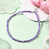Dyed Natural Freshwater Shell Nuggets Beaded Necklaces NJEW-JN05488-03-1