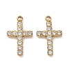 304 Stainless Steel Micro Pave Clear Cubic Zirconia Pendants CU-CBAF0F8-02D-G-1