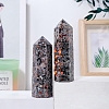 Point Tower Natural Fluorescent Syenite Rock Home Display Decoration PW-WG91074-02-3