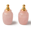 Natural Gemstone Openable Perfume Bottle Pendants G-R478-004A-1