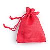 Polyester Imitation Burlap Packing Pouches Drawstring Bags X-ABAG-R005-9x12-18-2