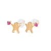 925 Sterling Silver Cubic Zirconia Stud Earrings EJEW-F394-01A-G-2