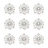 Tibetan Style Alloy Chandelier Components Links TIBE-TAG0001-01-7