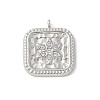 304 Stainless Steel Rhinestone Pendants STAS-Z122-55P-1