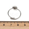 304 Stainless Steel Cuff Ring Components STAS-D372-03P-01-3