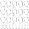 Beebeecraft 20Pcs 2 Style Brass Leverback Earring Findings with Loop DIY-BBC0001-02S-1