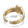 Brass Micro Pave Clear Cubic Zirconia Cuff Rings RJEW-H538-02G-J-2