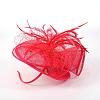 Elegant Deep Pink Fascinators UK for Weddings OHAR-S170-04-2