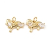 Brass Micro Pave Cubic Zirconia Pendants KK-G544-19G-1