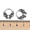Snake 316 Surgical Stainless Steel Clear Cubic Zirconia Hoop Earrings X-EJEW-G416-39AS-5