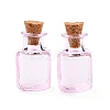 Square Glass Cork Bottles Ornament GLAA-D002-04B-1