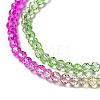 Transparent Gradient Color Glass Beads Strands GLAA-H021-01B-22-3