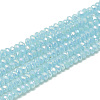 Electroplate Glass Beads Strands X-EGLA-Q112-A04-1