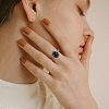 1Pc Adjustable 925 Sterling Silver Rhinestone Ring Components FIND-BC0041-69-5