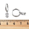 304 Stainless Steel Micro Pave Cubic Zirconia Hoop Earrings STAS-R004-04P-02-5