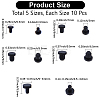 50Pcs 5 Styles Silicone Bottle Seal Plug FIND-GF0008-88-2